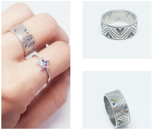 Anillos De Plata - An1236 Anillo Azteca - Senora