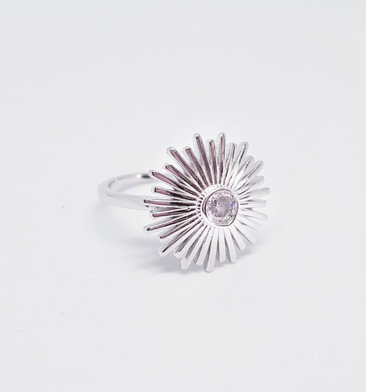 Anillos De Plata - An1234 Anillo Rayos De Sol - Senora