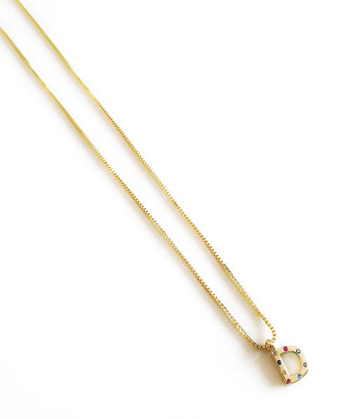 Iniciales - Coll809-D Collar Inicial D - Senora