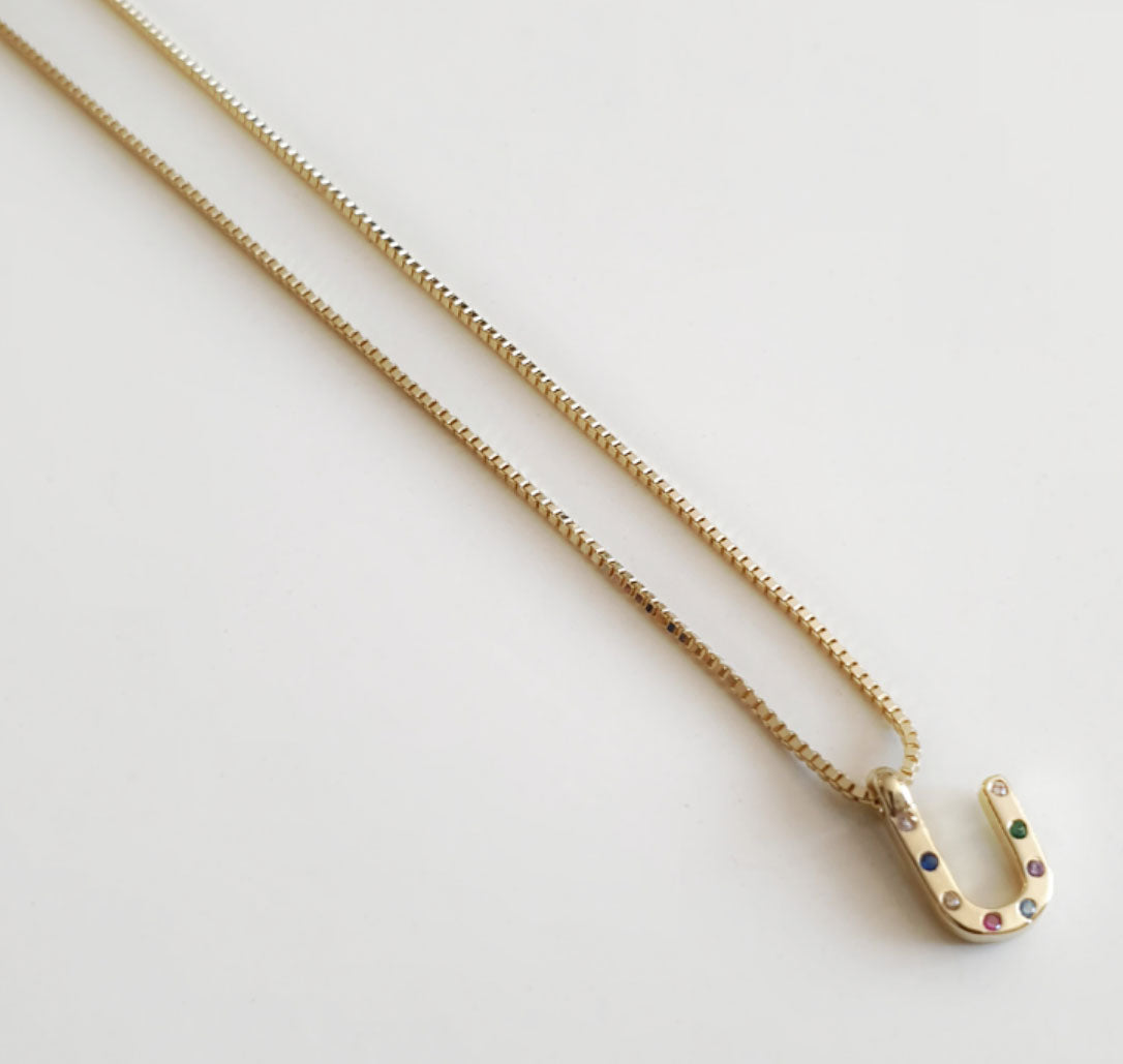 Iniciales - Coll825-U Collar Inicial U - Senora