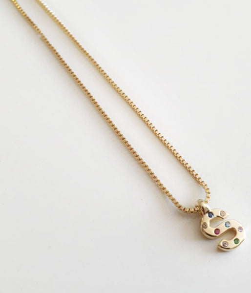 Iniciales - Coll823-S Collar Inicial S - Senora
