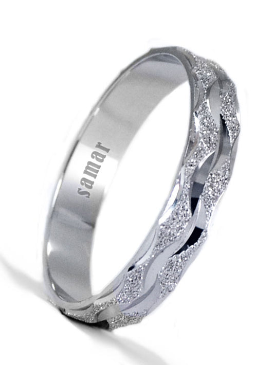 Alianzas Plata - 1005Sg Diamantada   4 Mm - Unisex