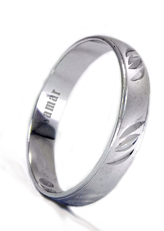 Alianzas Plata - 1006Sg Mate Brillo 4 Mm - Unisex