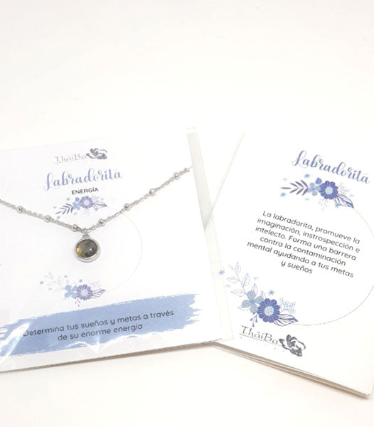 Piedras Naturales - Coll845 Collar Labrodita - Senora