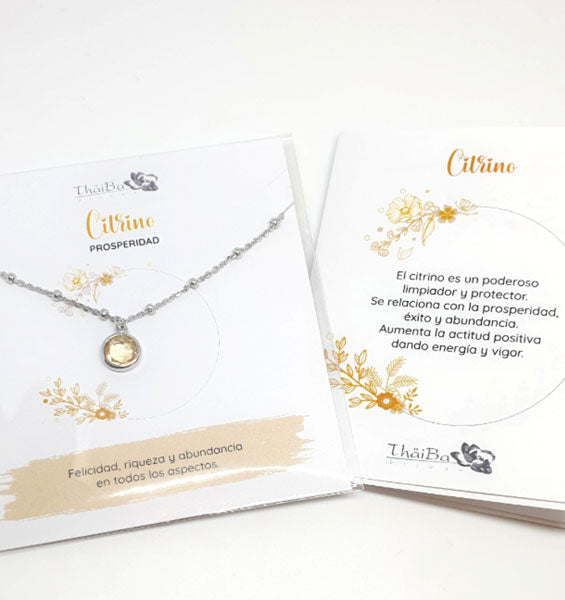 Piedras Naturales - Coll847 Collar Citrino - Senora