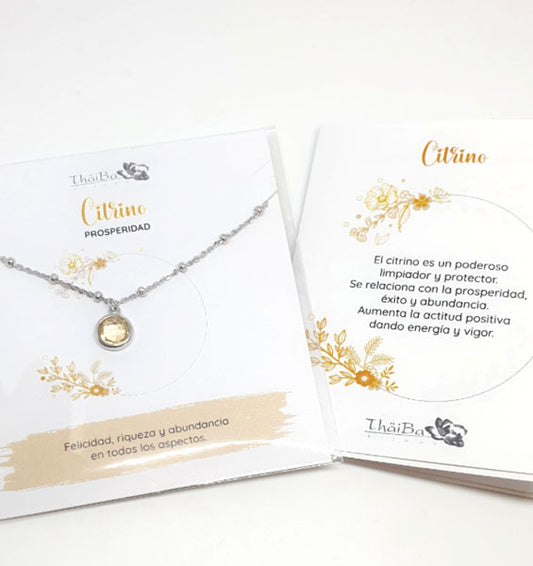 Piedras Naturales - Coll847 Collar Citrino - Senora