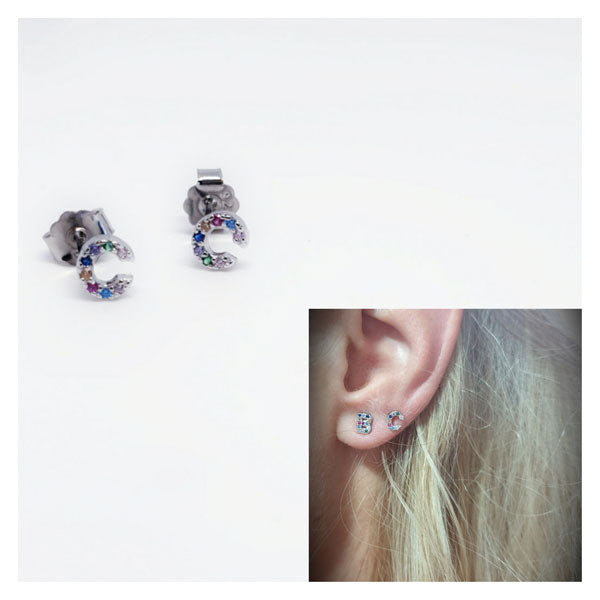 Iniciales - Pend1729C Pendientes Inicial C - Senora