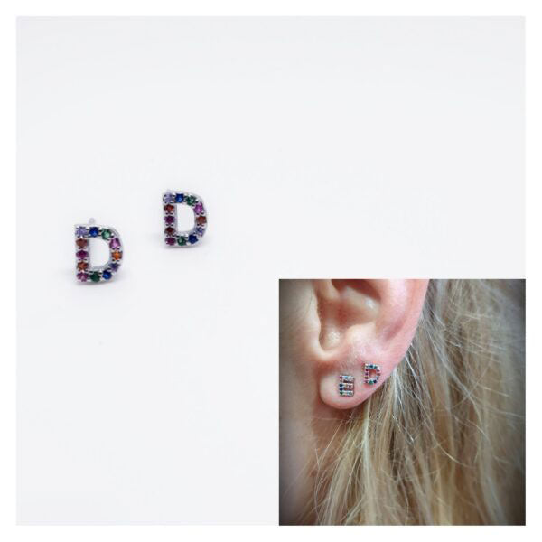 Iniciales - Pend1732D Pendientes Inicial D - Senora