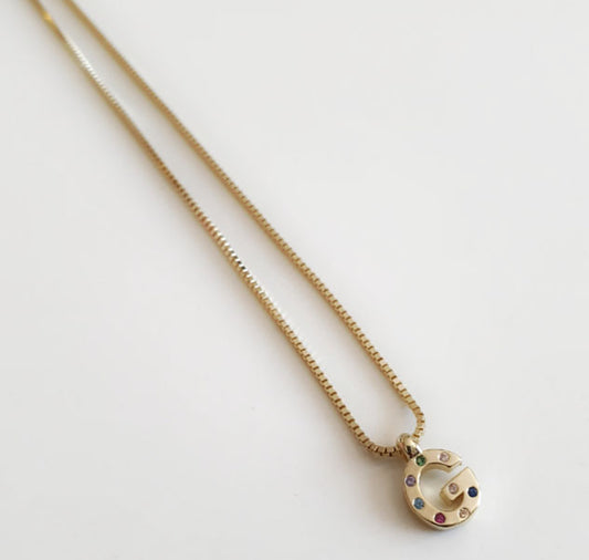 Iniciales - Coll812-G Collar Inicial G - Senora