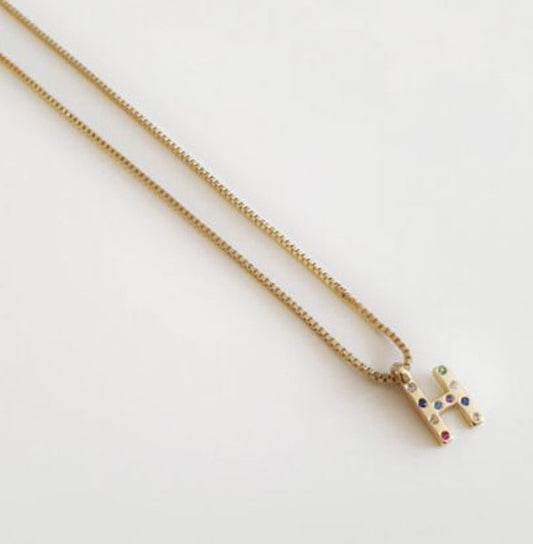 Iniciales - Coll813-H Collar Inicial H - Senora