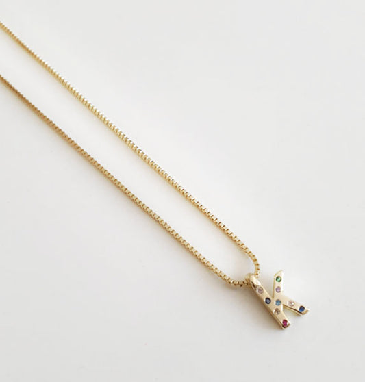 Iniciales - Coll816-K Collar Inicial K - Senora