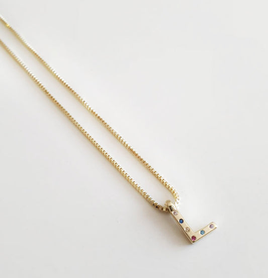 Iniciales - Coll817-L Collar Inicial L - Senora