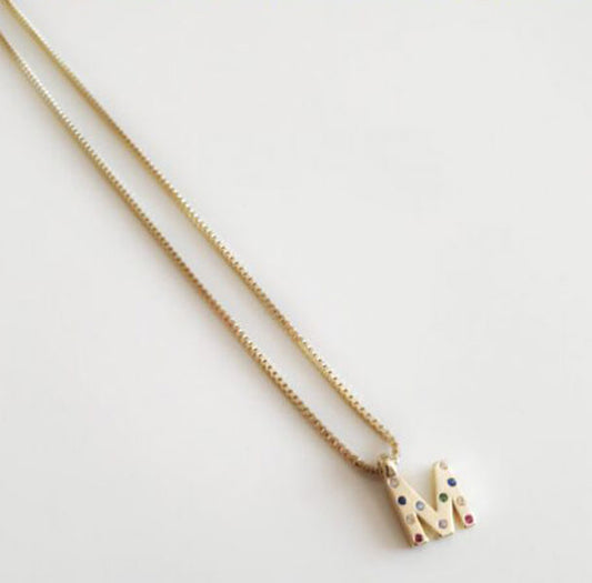 Iniciales - Coll817-M Collar Inicial M - Senora