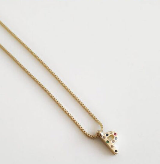 Iniciales - Coll821-P Collar Inicial P - Senora