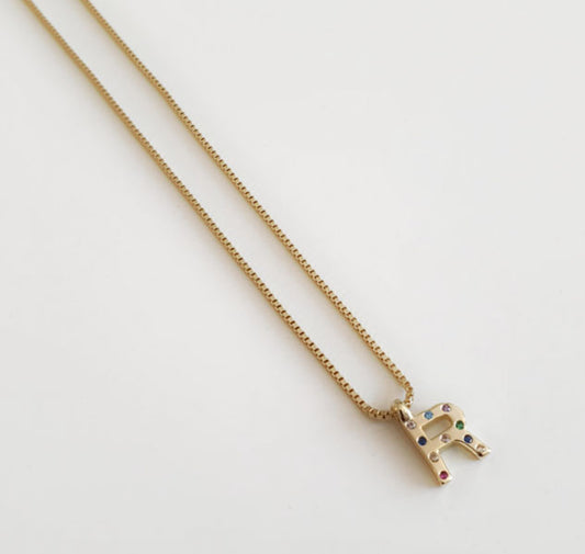 Iniciales - Coll822-R Collar Inicial R - Senora
