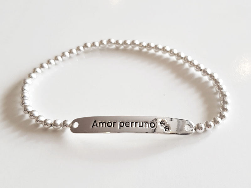 Pulseras - Pul1653 Elastica Amor Perruno - Senora
