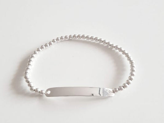 Pulseras - Pul1559 Elastica Placa Lisa - Senora