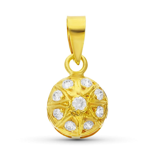 18K COLGANTE ORO AMARILLO CIRCONITA 13X9 MM