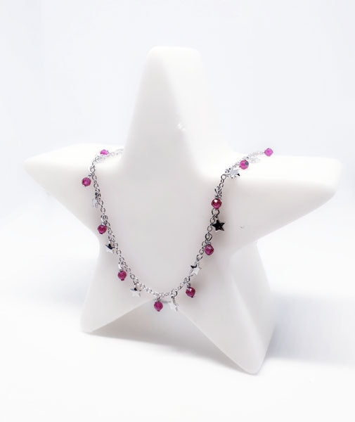 Gargantilla Plata - Coll787-R Collar Rubies - Senora