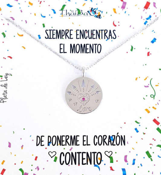 Joyas Con Mensaje - Coll728  Collar Corazon - Senora