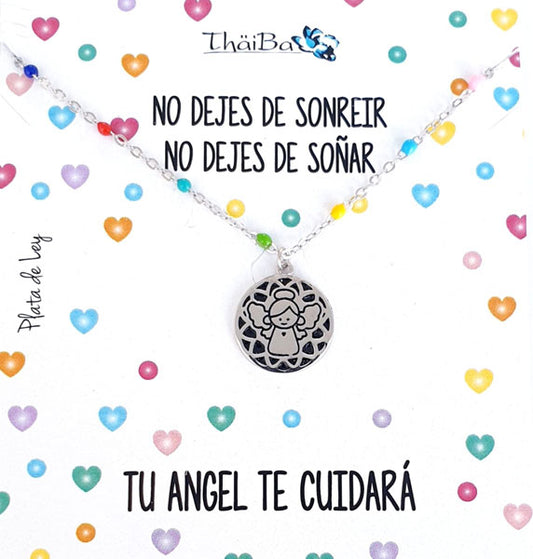 Joyas Con Mensaje - Coll730 Collar Angelito Color - Senora