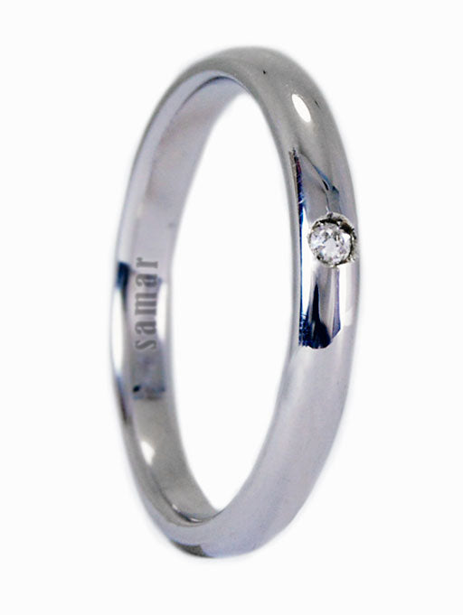 Alianzas Plata - 1134Sg Alianza Con Diamante - Unisex