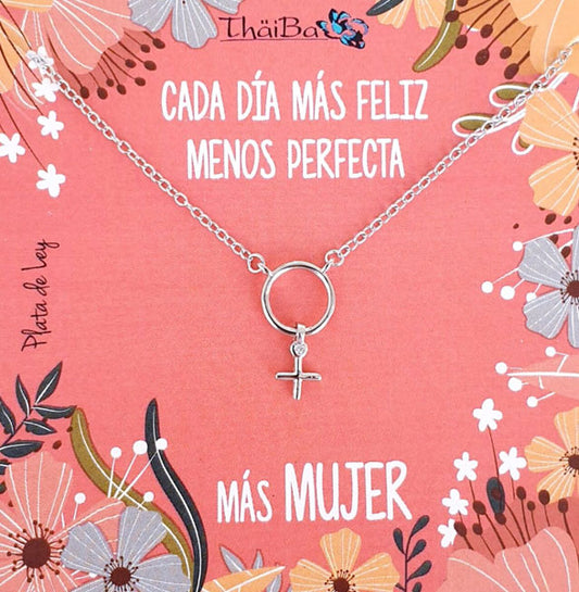 Joyas Con Mensaje - Coll740 Collar Vive - Mujer - Senora