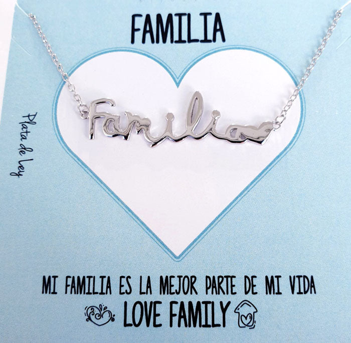 Joyas Con Mensaje - Coll736 Collar Vive - Familia - Senora