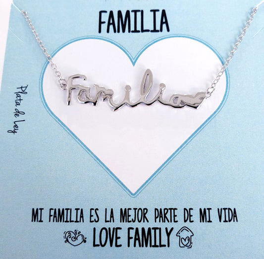 Joyas Con Mensaje - Coll736 Collar Vive - Familia - Senora