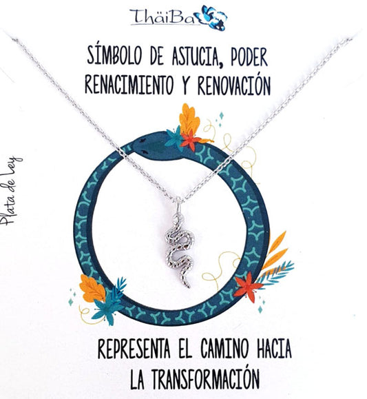 Joyas Con Mensaje - Coll741 Collar Vive - Snake - Senora