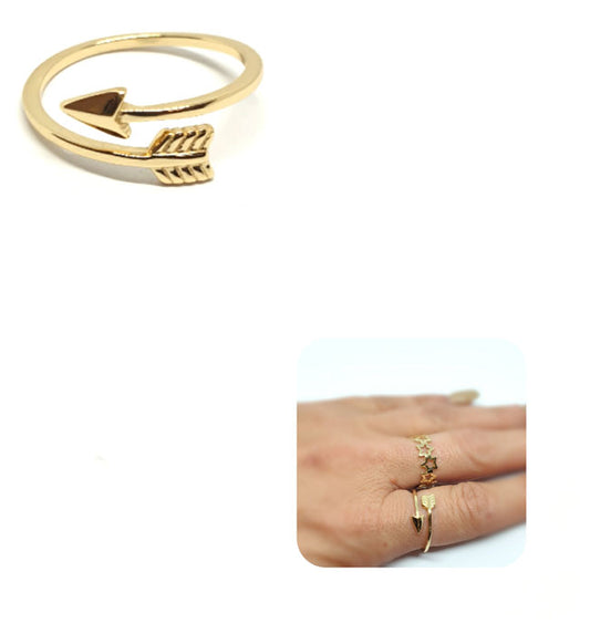 Anillos De Plata - An1266 Bano De Oro 14 Kts - Senora