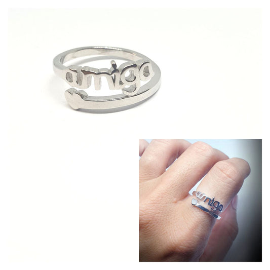 Anillos De Plata - An1295 Amiga - Senora