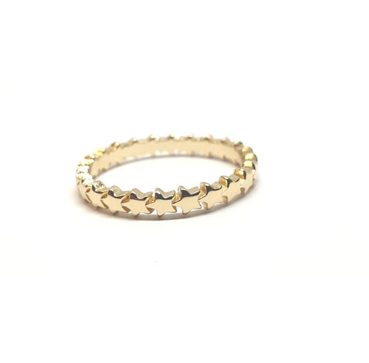 Anillos De Plata - An1301 Dream Estrellas Dorado - Senora