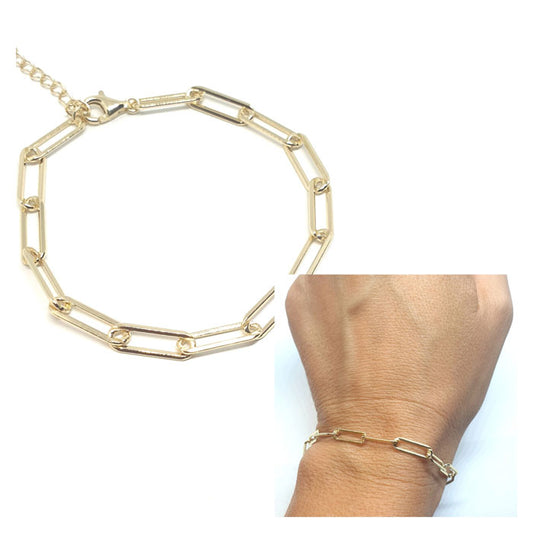 Pulseras - Pul2025 Eslabon Basic Dorada - Senora