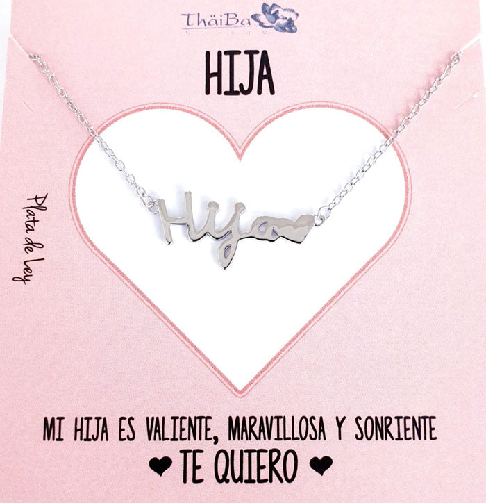 Joyas Con Mensaje - Coll737 Collar Familia Hija - Senora
