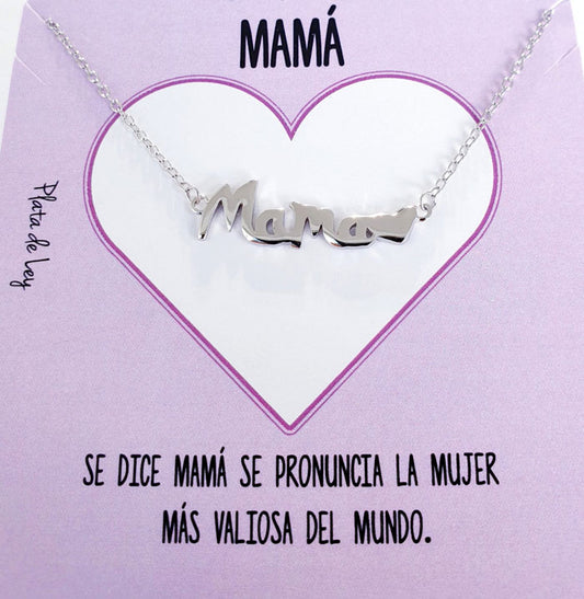 Joyas Con Mensaje - Coll743 Collar Familia Mama - Senora