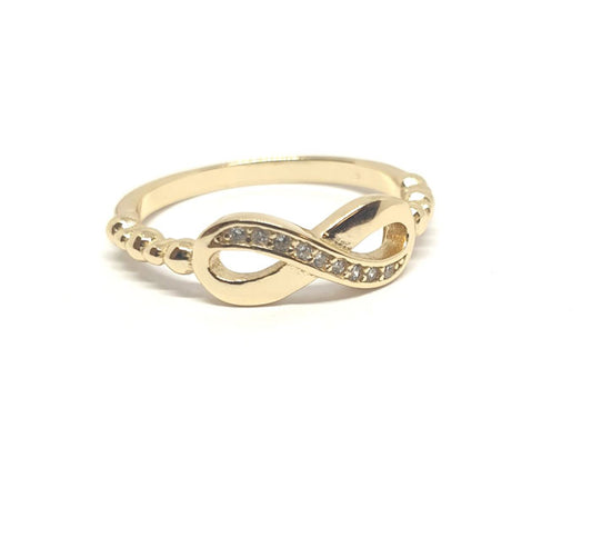 Anillos De Plata - An1292 Anillo Infinito Dorado - Senora