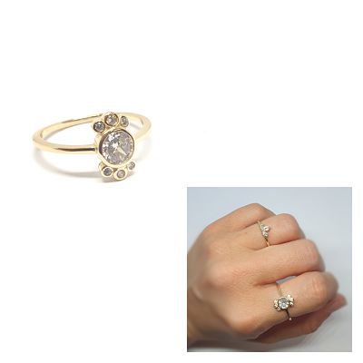 Anillos De Plata - An1282 Italia Dorado - Senora