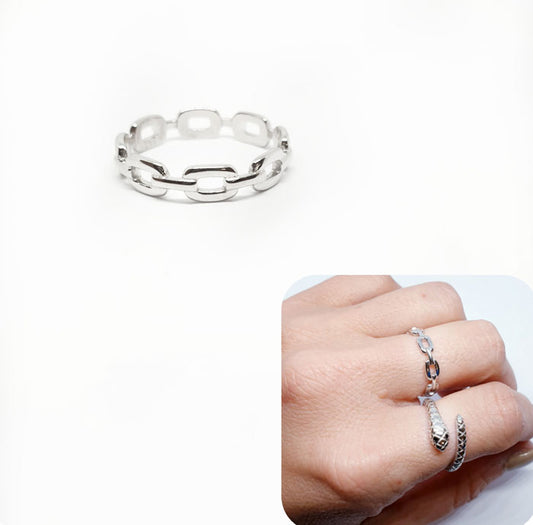 Anillos De Plata - An1271 Eslabon - Senora