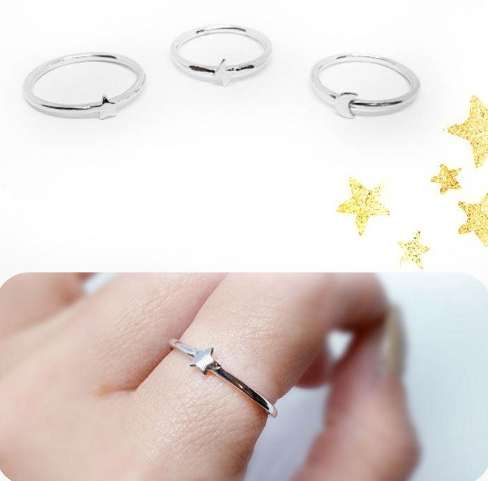 Anillos De Plata - An1284 Estrella Basic - Senora