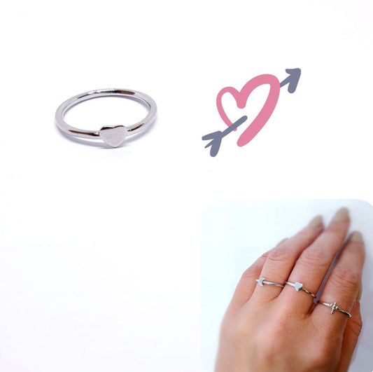 Anillos De Plata - An1246 Corazon Basic - Senora