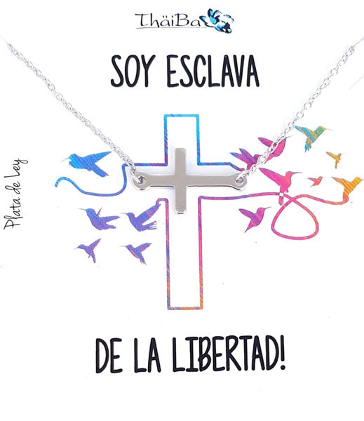 Joyas Con Mensaje - Coll478 Collar Cruz M - Senora