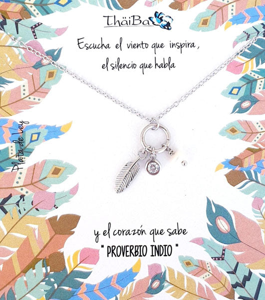 Joyas Con Mensaje - Coll720 Collar Vive - Indie - Senora