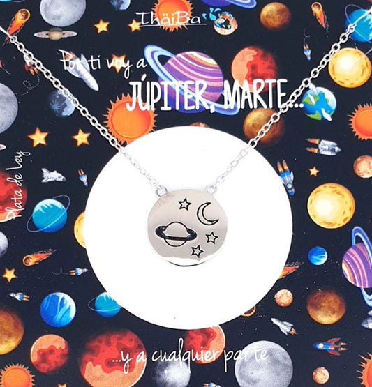 Joyas Con Mensaje - Coll707 Collar Universo - Senora