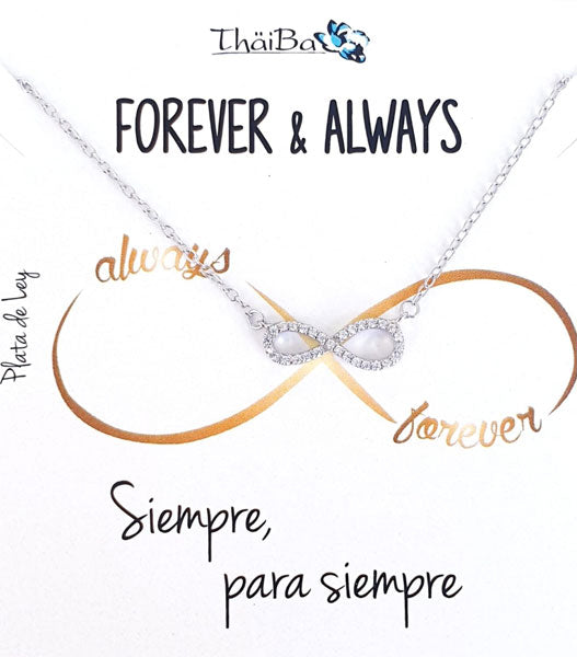 Joyas Con Mensaje - Coll451 Collar Infinito Circon - Senora
