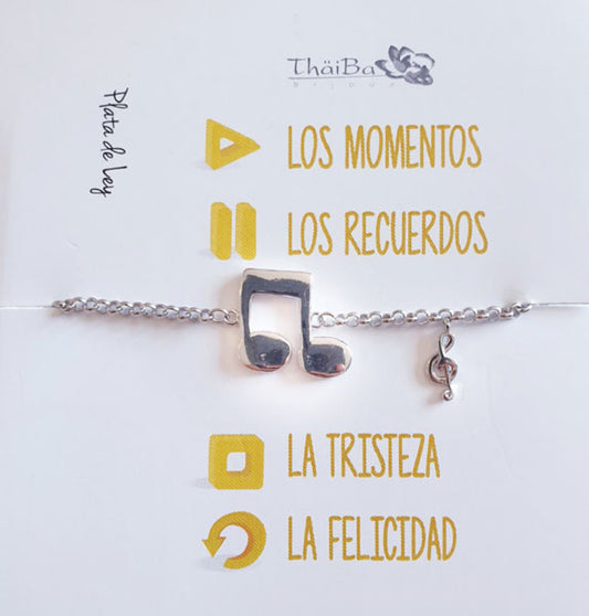 Joyas Con Mensaje - Pul1970 Pulsera Musica - Senora