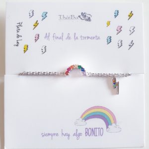 Joyas Con Mensaje - Pul1960 Pulsera Arcoiris - Senora