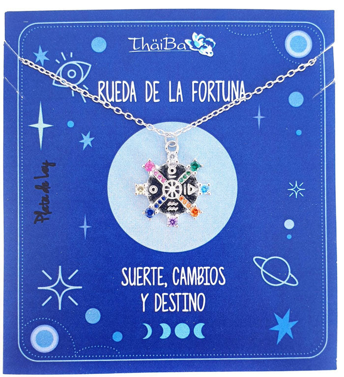 Joyas Con Mensaje - Coll945 Collar Rueda Fortuna - Senora