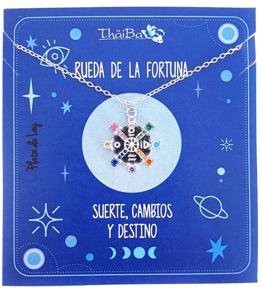 Joyas Con Mensaje - Coll945 Collar Rueda Fortuna - Senora