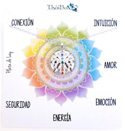Joyas Con Mensaje - Coll948 Flor De Loto Chakras - Senora